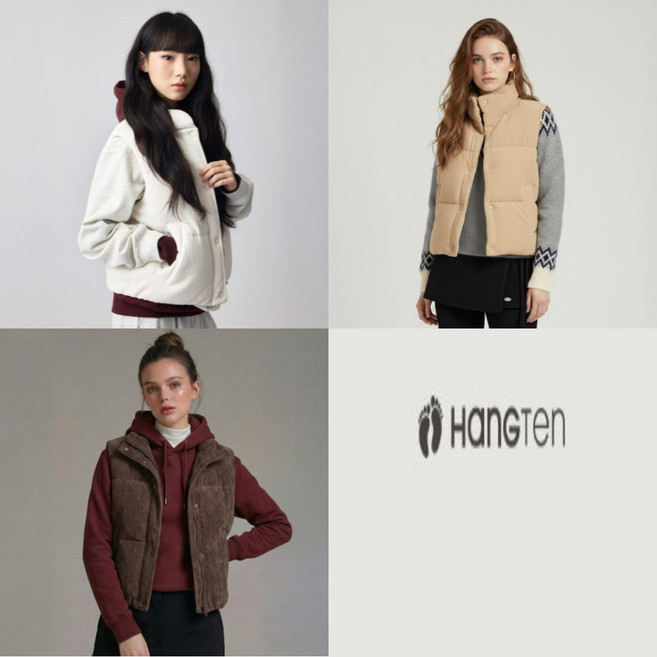 5층 행텐 여성 25겨울 트렌디무드 편안한 착용감 코듀로이 퀄팅 베스트 3컬러