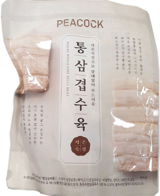 피코크 통삼겹수육 냉장 수량, 1개, 400g
