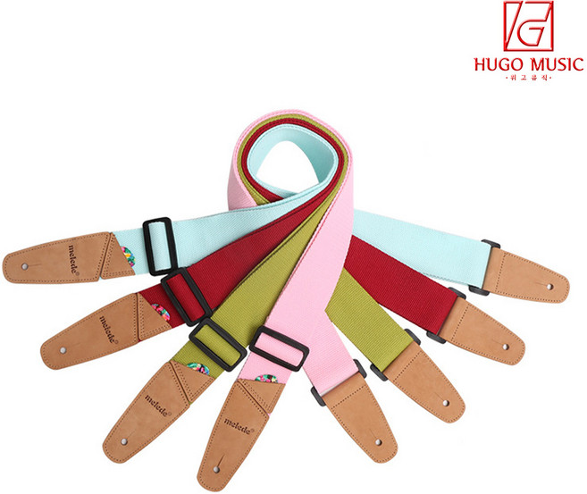 위고뮤직 ME-25J 기타스트랩 통기타 일렉 베이스 기타 스트랩 어깨끈 멜빵, 그린