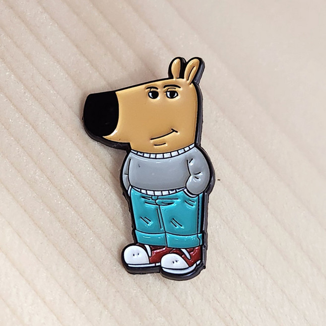 칠가이 뱃지 3.5cm 금속브로치