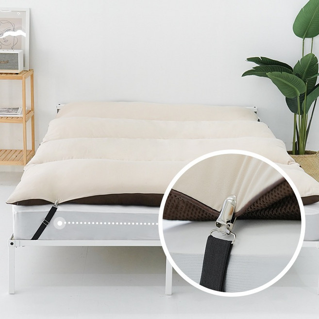 침대 토퍼&침구&매트리스 고정 짱짱한 튼튼 고정밴드 4P, 고정밴드  1세트