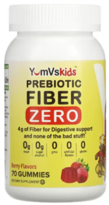 Yum-Vs (염브이스) 어린이 프리바이오틱 유산균 섬유질 제로 베리맛 구미젤리 70개, 1개 - 쿠팡