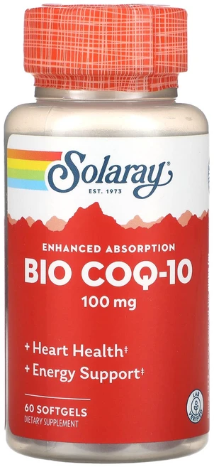 Solaray Bio COQ-10 흡수력 강화 100mg 소프트젤 60정, Solaray Bio COQ-10 흡수력 ..., 1개 - 쿠팡