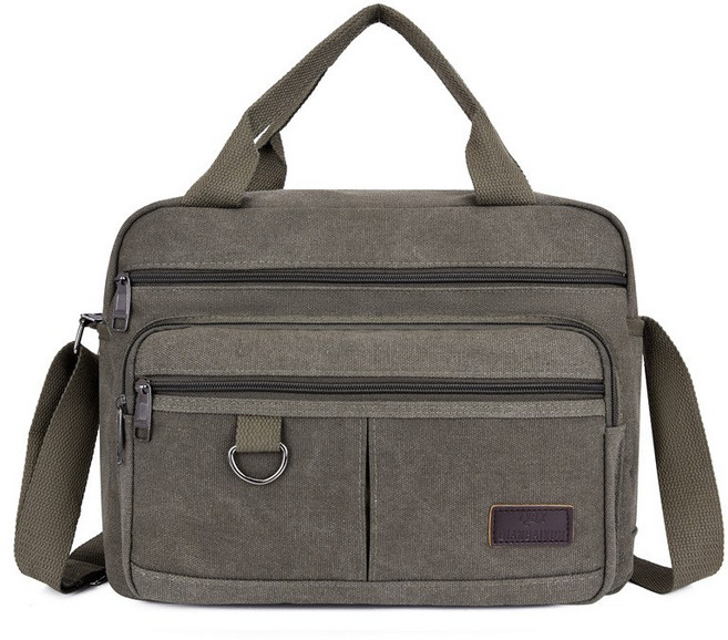 ANYOU 남성 캔버스 서류가방 통근 여행용 크로스 백