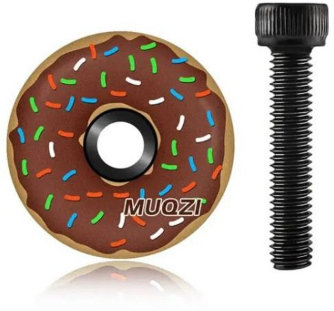 내구성 초경량 알루미늄 합금 자전거 볼 커버 포크 튜브 헤드셋 캡 스템 탑 로드 바이크 액세서리, Donut, 1개