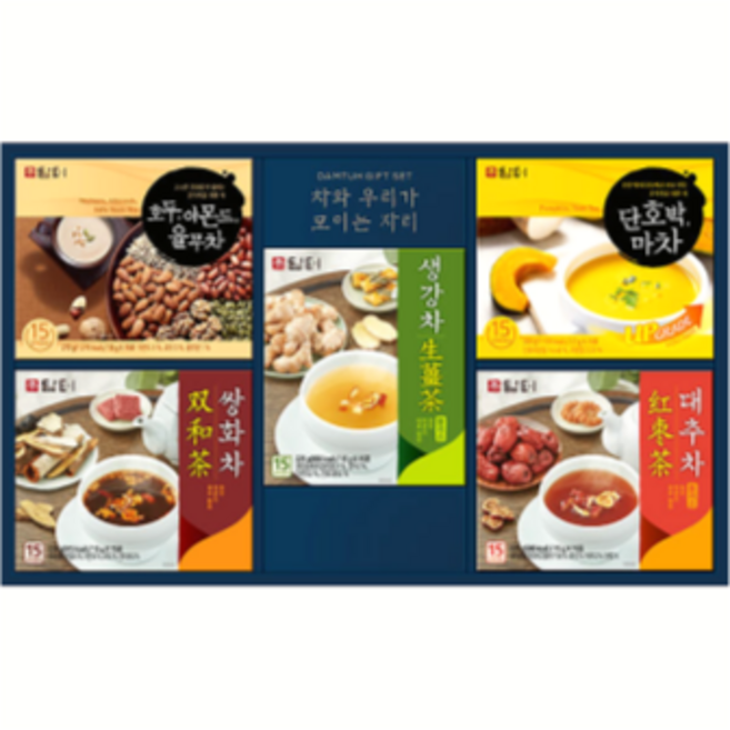 담터 12-2호 차 선물세트 + 쇼핑백, 5종, 4세트