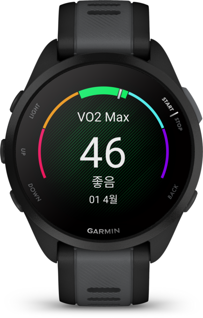 가민 포러너 165 뮤직 러닝 스마트워치, Black