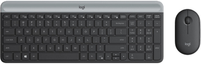 로지텍 MK470 슬림 무선 키보드 + 마우스 세트, 그래파이트블랙, 일반형