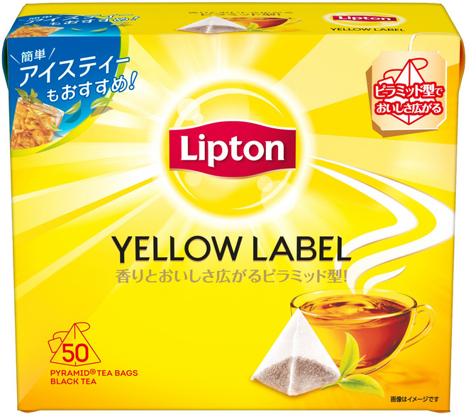 립톤 옐로우 라벨 블랙티 피라미드 티백, 100g, 1개, 50개입