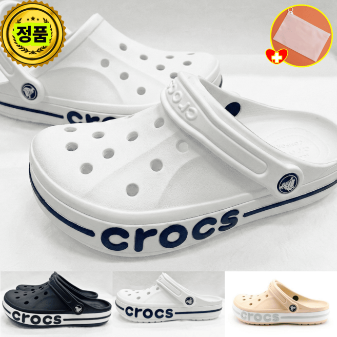 크록스 스포츠 클로그 남녀공용 바야밴드 화이트