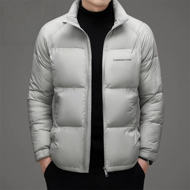 AOKADA 남성 겨울 겨울 오리털 스탠드 카라 덕 다운 패딩 점퍼 아우터