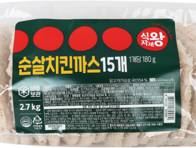 식자재왕 순살치킨까스, 1개, 2.7kg