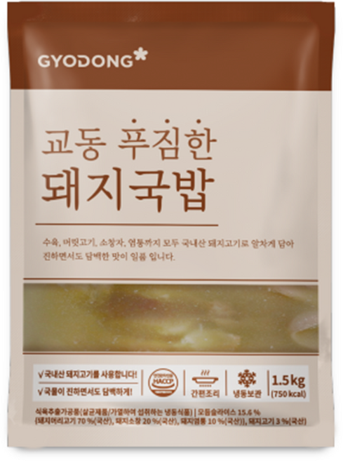 교동식품 푸짐한 돼지국밥, 1개, 1.5kg