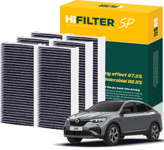 하이필터 르노 XM3 활성탄 자동차 에어컨필터, 3개, XM3 (27277-5979R) 2P HI-S019