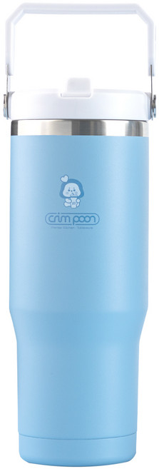크림푼 푸푸리 보온보냉 대용량 커플 스테인리스 텀블러, 스카이블루 Skyblue, 1개, 950ml