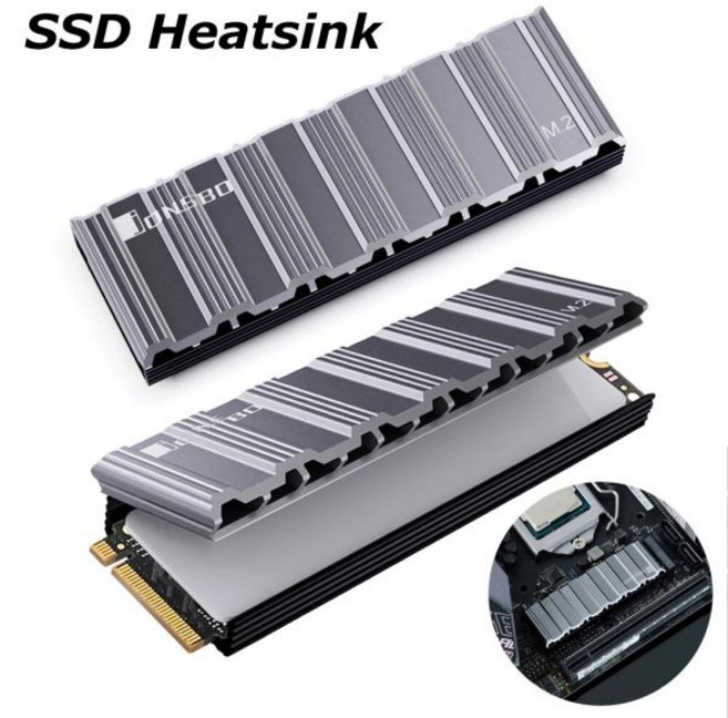 써멀패드 그래픽카드 Jonsbo M2-5 SSD NVMe 방열판 M2 2280 하드 디스크 M.2 데스크탑 PC 용 열 패드가있는 알루미늄, 01 M.2-5, M.2-5