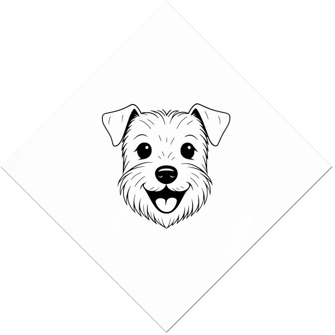 네모어스 백색 무형광 칵테일 냅킨 강아지, 400매, 1박스, 슈나우저