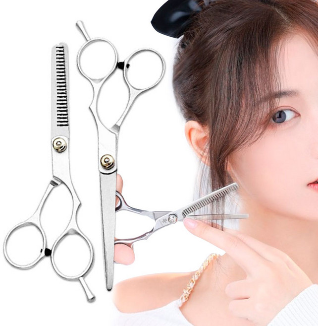 버들 가정용 헤어 커팅 가위 세트 미용가위, 숱가위, 1개