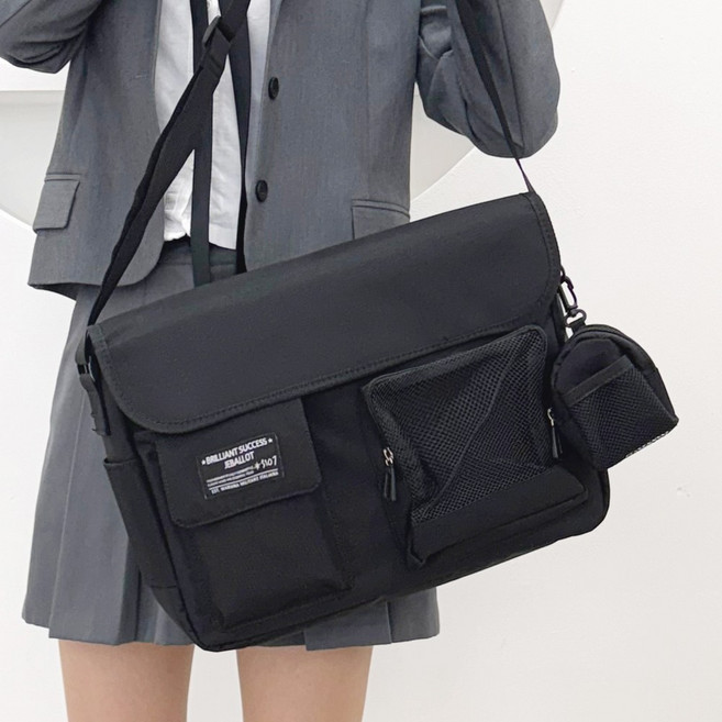 라비에르 바안 메신저 청소년 폴리 크로스 학생 패션 가방 학원 초등학생 중학생