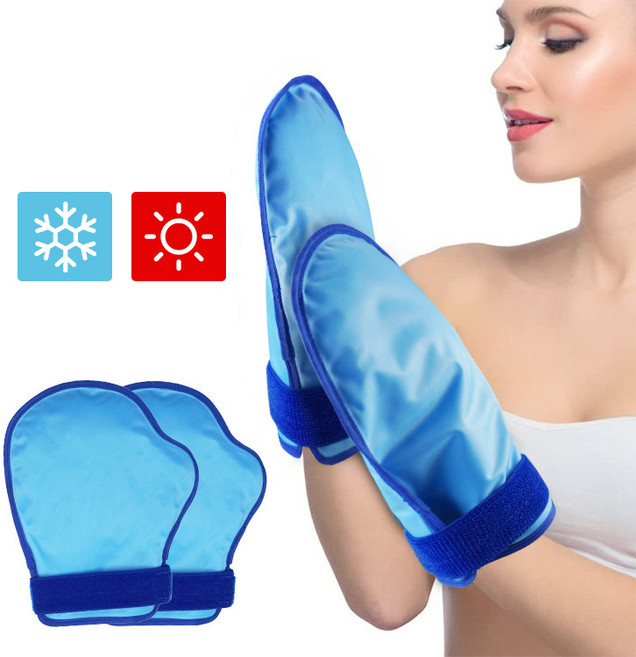 ALLILIO 손가락 손 찜질팩 냉찜질 온찜질 장갑 세트 장갑형 손가락 핑거 냉온 온열 찜질팩, 1세트