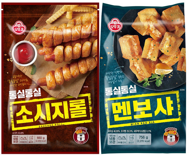 오뚜기 통실통실 2종세트(소시지롤+멘보샤), 1세트, 1.416kg