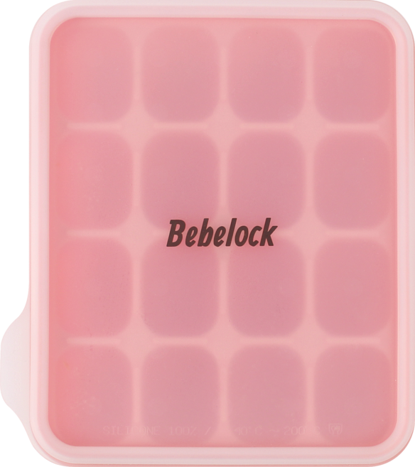 베베락 엘파 실리콘 큐브(냉동보관용기), 피치핑크(1P), 1개