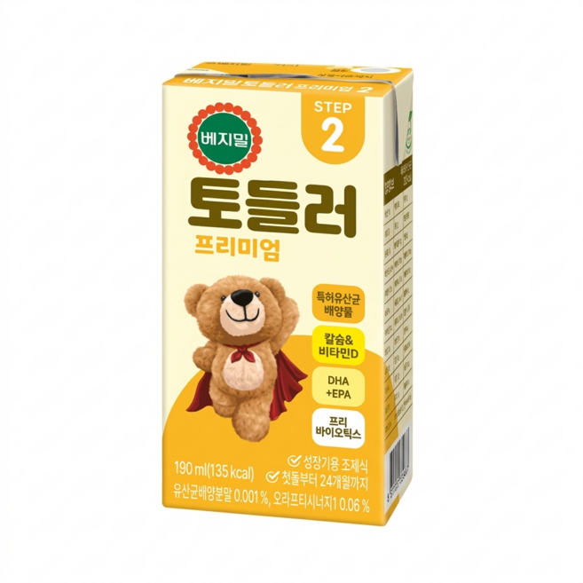 베지밀 프리미엄 토들러2 아기두유, 190ml, 16개