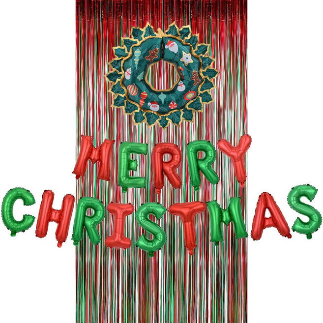 크리스마스 세트 풍선 가랜드 파티장식 소품 혼합풍선 트리 데코 홈파티용품 [에브리띵스마일] 1077, 1세트, 타입 13