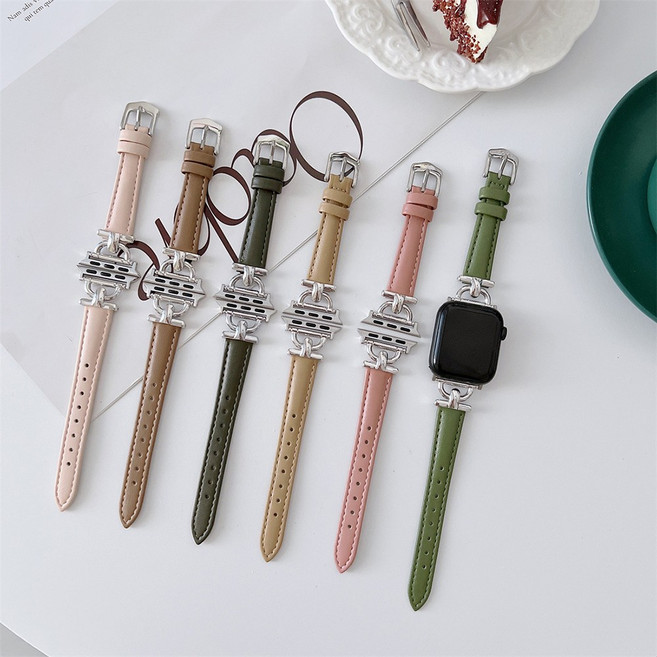 애플워치 모든 시리즈 호환 D버클 교체 스트랩, 블랙 38-40-41mm, 1개