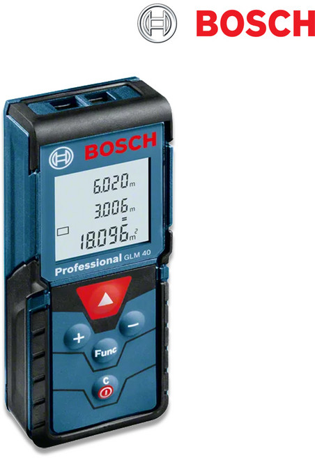 보쉬 GLM40-12 레이저거리측정기 면적 체적측정가능 40m 측정 레이저줄자, 1개