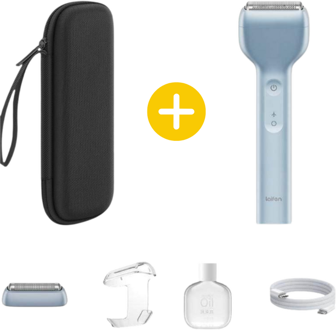 라이펀 Laifen 면도기 T1 Pro 풀메탈바디 휴대용 미니 면도기, 블루, 라이펀 T1 Pro + 케이스 증정