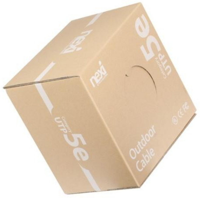 (NEXI) 넥시 CAT.5E UTP 랜케이블 옥외용 (블랙/300m)(1롤/박스)(NX1526), 1개, NX1526