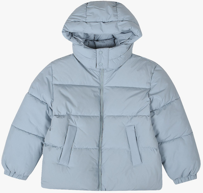 유솔 NC충장점 여아 남아 공용 주니어 2025 UNI 따뜻한 오리털 덕 다운 모자 있는 패딩 풀힙 후드 블렌드 점퍼 ULJD25N02