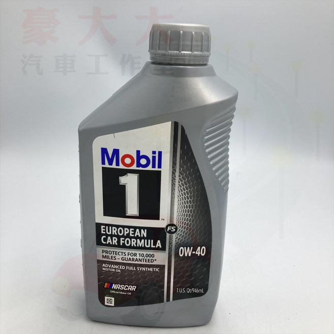 Mobil 1 歐洲汽車配方 0W-40 機油，卓越磨損保護，全天候優異性能，保護10 000英里, 1個, 平輸, N/A