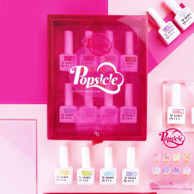 디젤 오로라퀸 팝시클 8종세트 여름네일글리터젤, 1개