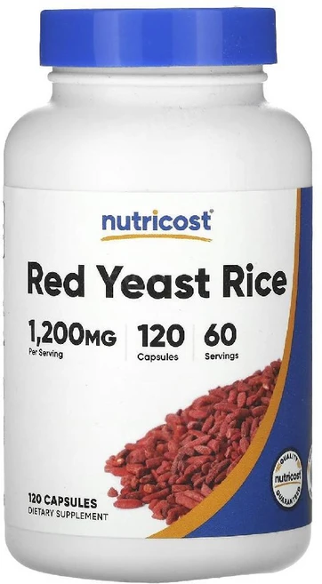 뉴트리코스트 홍국 레드이스트라이스 1200mg 120캡슐 RedYeastRice, 120정, 1개 - 쿠팡