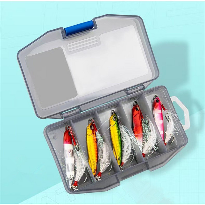 메탈지그 30g 5개입 삼치 농어 베스 루어낚시미끼세트 고급태클박스포장, 5종, 1세트, 230g