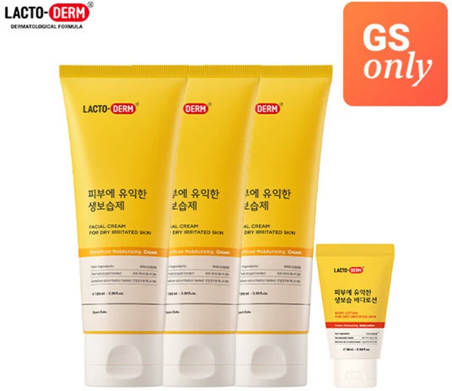 [GS단독/온가족용]락토덤 피부에 유익한 생보습제 100ml 3개 +생보습 로션 28ml - 쿠팡