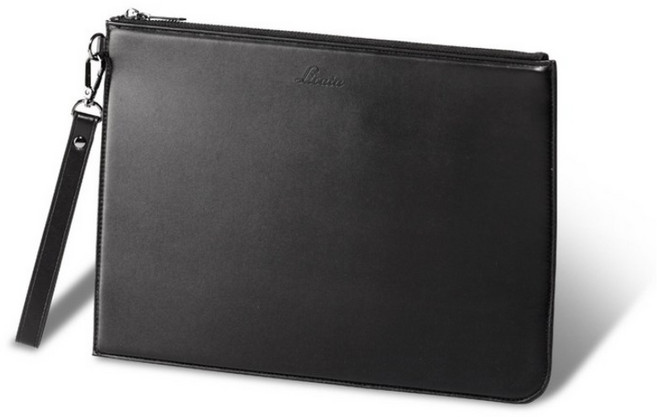 리카타 베이직 슬림 레더 남성 클러치백 생활 방수 손잡이끈 손가방, 블랙, 1개