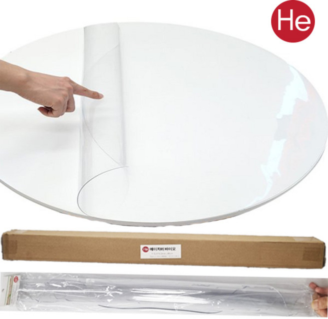 HE 원형테이블투명매트 개별포장제품 두께2mm 3mm 지름70cm부터 130cm까지 식탁, 2mm, 70cm