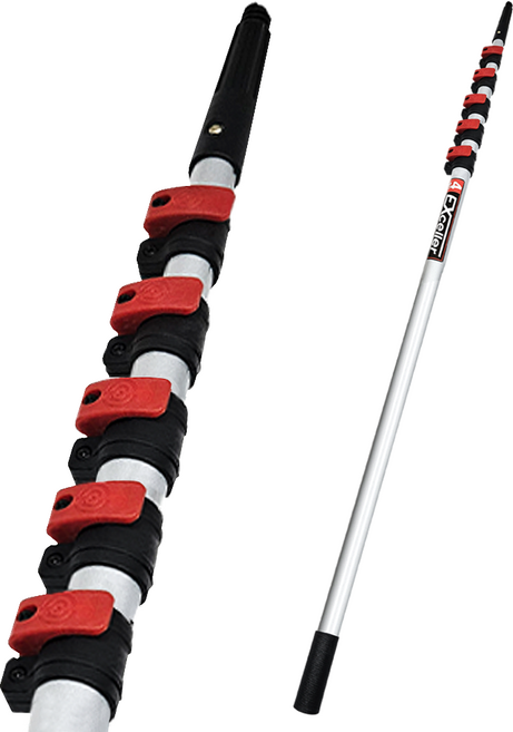 엑셀라 폴대 10m (장대 지름22mm 다용도 도구연결 길이조절 긴장대), 1개, 단품