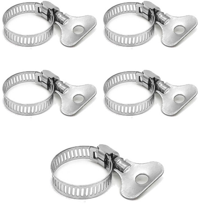 아이베란다 호스밴드 스텐 나비밴드 호스 수도꼭지 조임, 5개