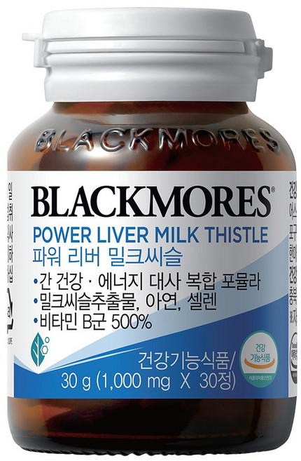 블랙모어스 파워 리버 밀크씨슬, 30정, 1개