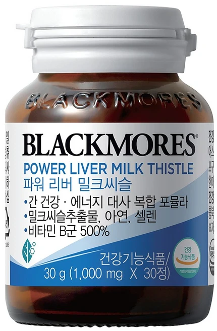블랙모어스 파워 리버 밀크씨슬, 30정, 1개 - 쿠팡