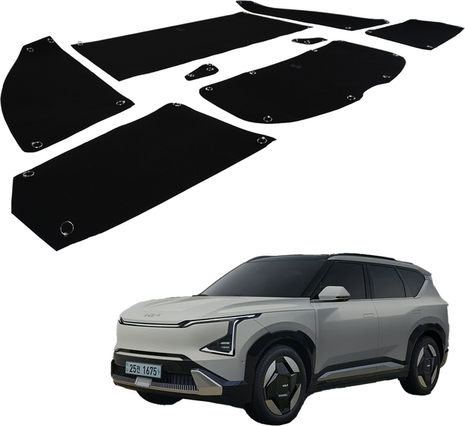 꼼지락 EV5 맞춤가리개, 1세트, 검정