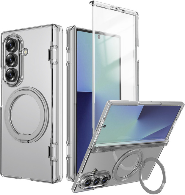 YINUO 갤럭시 Z 폴드 6 7 오토 힌지 가드 magsafe 360도 각도 조절이 거치대 케이스