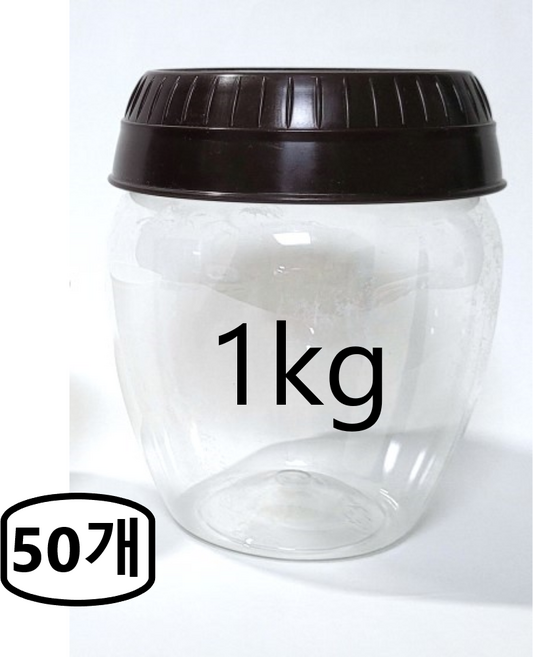 SD 항아리 플라스틱 단지 (1kg) 깍두기통 김치통 고추장통 된장통, 50개