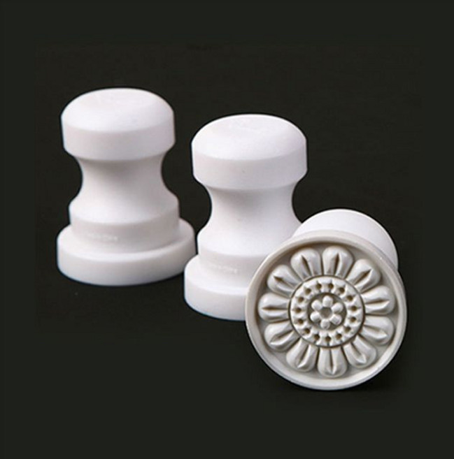 떡 과자 쿠키 도장 고명 양갱 틀 송편 장식 바람떡 만들기 스탬프, 1개, 소형 꽃잎