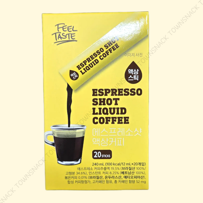 에스프레소 샷 액상 커피 20 스틱 240ml (12ml x 20개입), 12ml, 20개입, 1개