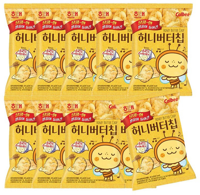 해태 허니버터칩 60gx10개, 10개, 60g